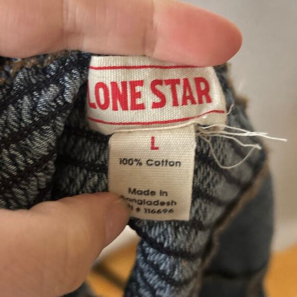 Lone Star Denim Lace Up Cropped Corset Western Cowgirl Whimsygoth Rodeo - Picture 3 of 5